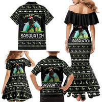 I'm Party With Sasquatch Camping Family Matching Mermaid Dress and Hawaiian Shirt I'm Party With Sasquatch - Wonder Print Shop