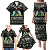 I'm Party With Sasquatch Camping Family Matching Puletasi and Hawaiian Shirt I'm Party With Sasquatch - Wonder Print Shop