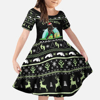 I'm Party With Sasquatch Camping Family Matching Short Sleeve Bodycon Dress and Hawaiian Shirt I'm Party With Sasquatch - Wonder Print Shop