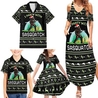 I'm Party With Sasquatch Camping Family Matching Summer Maxi Dress and Hawaiian Shirt I'm Party With Sasquatch - Wonder Print Shop