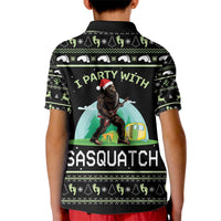 I'm Party With Sasquatch Camping Kid Polo Shirt I'm Party With Sasquatch - Wonder Print Shop