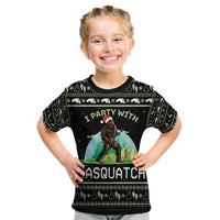 I'm Party With Sasquatch Camping Kid T Shirt I'm Party With Sasquatch - Wonder Print Shop