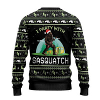 Christmas Im Party With Sasquatch Camping Ugly Christmas Sweater - Wonder Print Shop
