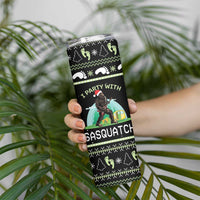 Christmas Im Party With Sasquatch Camping Skinny Tumbler - Wonder Print Shop