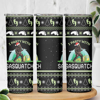 Christmas Im Party With Sasquatch Camping Skinny Tumbler - Wonder Print Shop