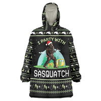 I'm Party With Sasquatch Camping Wearable Blanket Hoodie I'm Party With Sasquatch - Wonder Print Shop