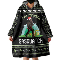 I'm Party With Sasquatch Camping Wearable Blanket Hoodie I'm Party With Sasquatch - Wonder Print Shop