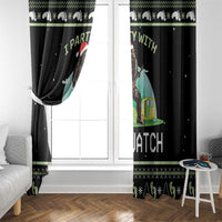 I'm Party With Sasquatch Camping Window Curtain I'm Party With Sasquatch - Wonder Print Shop