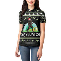 I'm Party With Sasquatch Camping Women Polo Shirt I'm Party With Sasquatch - Wonder Print Shop