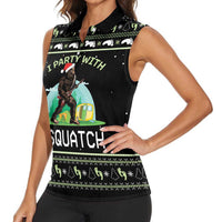 I'm Party With Sasquatch Camping Women Sleeveless Polo Shirt I'm Party With Sasquatch - Wonder Print Shop