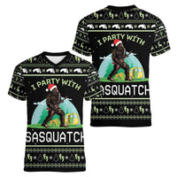 I'm Party With Sasquatch Camping Women V-Neck T-Shirt I'm Party With Sasquatch - Wonder Print Shop