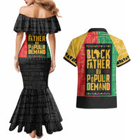 Black Father By Popular Demand African Couples Matching Mermaid Dress and Hawaiian Shirt - Wonder Print Shop