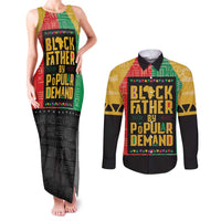 Black Father By Popular Demand African Couples Matching Tank Maxi Dress and Long Sleeve Button Shirt - Wonder Print Shop