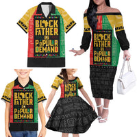 Black Father By Popular Demand African Family Matching Off The Shoulder Long Sleeve Dress and Hawaiian Shirt - Wonder Print Shop
