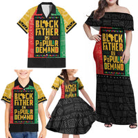Black Father By Popular Demand African Family Matching Off Shoulder Maxi Dress and Hawaiian Shirt - Wonder Print Shop