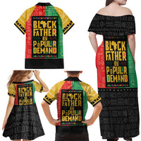 Black Father By Popular Demand African Family Matching Off Shoulder Maxi Dress and Hawaiian Shirt - Wonder Print Shop
