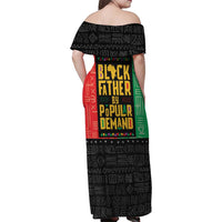 Black Father By Popular Demand African Family Matching Off Shoulder Maxi Dress and Hawaiian Shirt - Wonder Print Shop