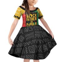 Black Father By Popular Demand African Family Matching Off Shoulder Short Dress and Hawaiian Shirt - Wonder Print Shop