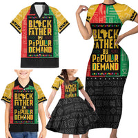 Black Father By Popular Demand African Family Matching Short Sleeve Bodycon Dress and Hawaiian Shirt - Wonder Print Shop