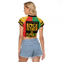 Black Father By Popular Demand African Raglan Cropped T Shirt - Wonder Print Shop