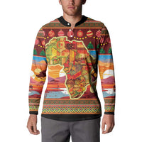 African Heritage and Celebrated Christmas Button Sweatshirt - Wonder Print Shop
