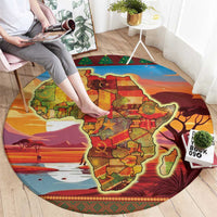 African Heritage and Celebrated Christmas Round Carpet