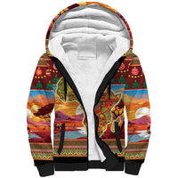 African Heritage and Celebrated Christmas Sherpa Hoodie - Wonder Print Shop