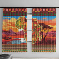 African Heritage and Celebrated Christmas Window Curtain - Wonder Print Shop