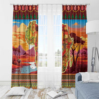 African Heritage and Celebrated Christmas Window Curtain - Wonder Print Shop