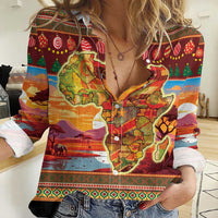 African Heritage and Celebrated Christmas Women Casual Shirt - Wonder Print Shop