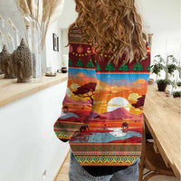 African Heritage and Celebrated Christmas Women Casual Shirt - Wonder Print Shop