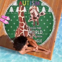 Giraffe Autism Beach Blanket Seeing The World From Different Angles - Wonder Print Shop