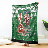 Giraffe Autism Blanket Seeing The World From Different Angles