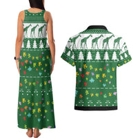 Giraffe Autism Couples Matching Tank Maxi Dress and Hawaiian Shirt Seeing The World From Different Angles - Wonder Print Shop