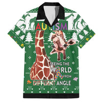 Giraffe Autism Family Matching Off Shoulder Short Dress and Hawaiian Shirt Seeing The World From Different Angles - Wonder Print Shop
