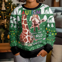 Giraffe Autism Kid Ugly Christmas Sweater Seeing The World From Different Angles - Wonder Print Shop