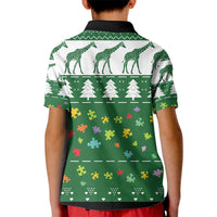 Giraffe Autism Kid Polo Shirt Seeing The World From Different Angles - Wonder Print Shop