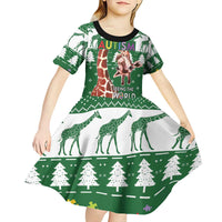 Giraffe Autism Kid Short Sleeve Dress Seeing The World From Different Angles - Wonder Print Shop