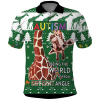 Giraffe Autism Polo Shirt Seeing The World From Different Angles - Wonder Print Shop