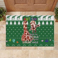 Giraffe Autism Rubber Doormat Seeing The World From Different Angles - Wonder Print Shop