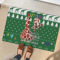 Giraffe Autism Rubber Doormat Seeing The World From Different Angles - Wonder Print Shop