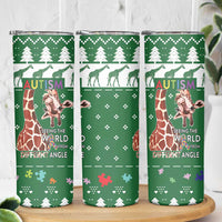 Giraffe Autism Skinny Tumbler Seeing The World From Different Angles - Wonder Print Shop