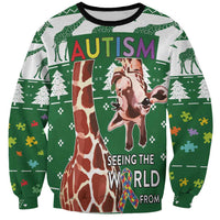 Giraffe Autism Sweatshirt Seeing The World From Different Angles - Wonder Print Shop