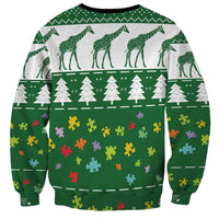 Giraffe Autism Sweatshirt Seeing The World From Different Angles - Wonder Print Shop