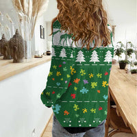 Giraffe Autism Women Casual Shirt Seeing The World From Different Angles - Wonder Print Shop