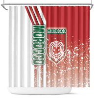 Morocco Football Shower Curtain Atlas Lions Soccer - Road To Champion