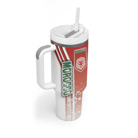 Morocco Football Tumbler With Handle Atlas Lions Soccer - Road To Champion