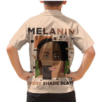 Melanin Every Shade Slays Family Matching Mermaid Dress and Hawaiian Shirt African Women