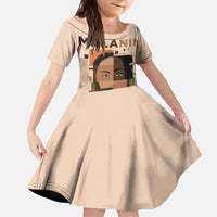 Melanin Every Shade Slays Kid Short Sleeve Dress African Women