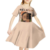 Melanin Every Shade Slays Kid Short Sleeve Dress African Women